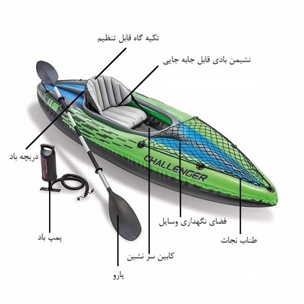 قایق بادی کایاک چلنجر K1 اینتکس کد 68305