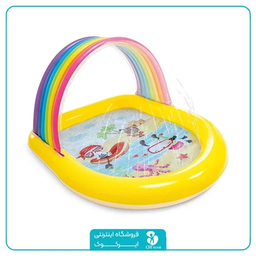 استخر بادی اینتکس فواره دار طرح رنگین کمان کد 57156