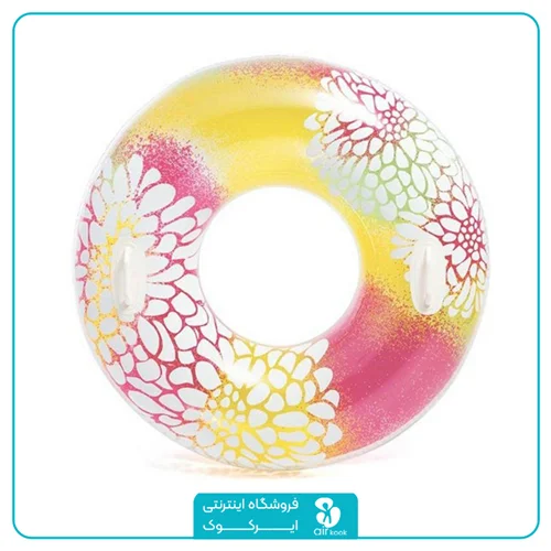 حلقه بادی شنا طرح گل اینتکس کد 58263