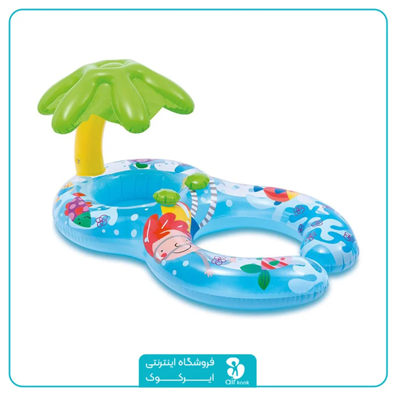 شناور بادی شورتی سایبان دار مادر و کودک اینتکس کد 56590