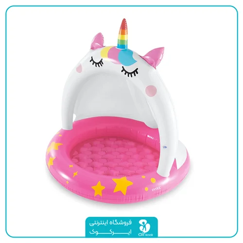 استخر بادی کودک سایبان دار اینتکس طرح یونیکورن کد 58438