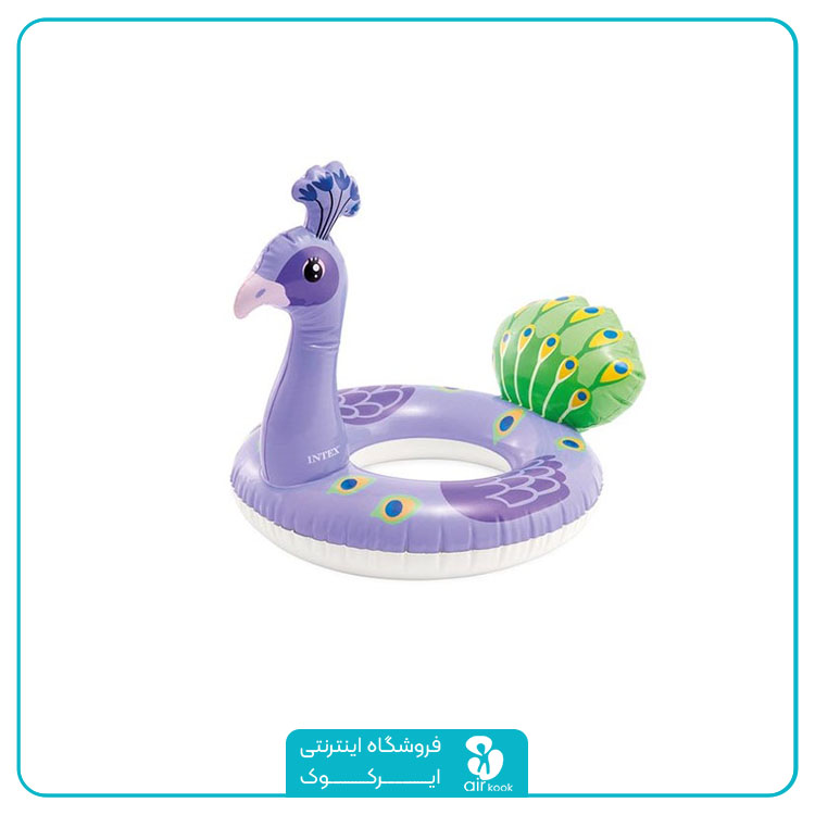 حلقه شنا بادی کودک اینتکس طرح طاووس کد 59221