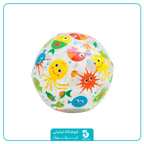 توپ بادی رنگارنگ اینتکس طرح دریایی کد 59050