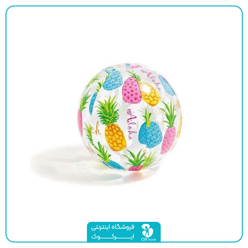 توپ بادی ساحلی اینتکس طرح آناناس رنگارنگ کد 59040
