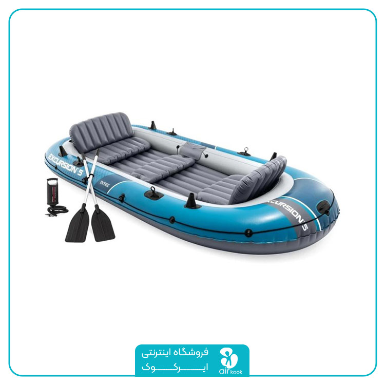 قایق بادی اکسکروشن 5 نفره اینتکس جدید کد 66325