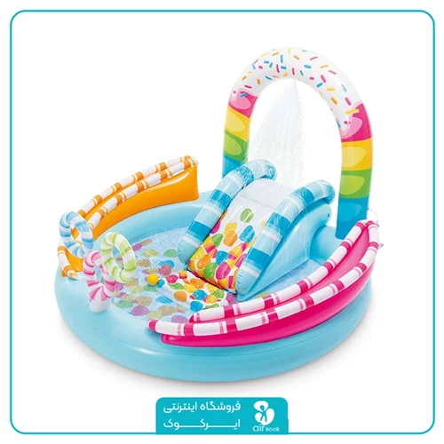 استخر بادی سرسره دار اینتکس طرح آبنبات کد 57144
